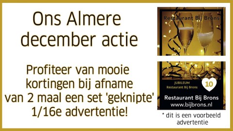 De krant van Ons Almere heeft een mooie december actie!