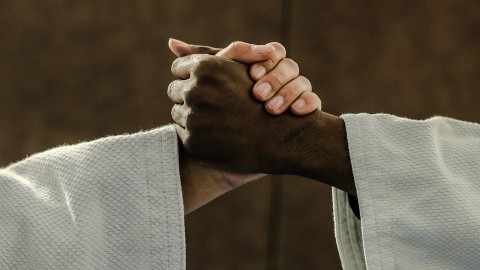 De Rebellencompetitie voor jonge judoka's in de Huizer sportschool